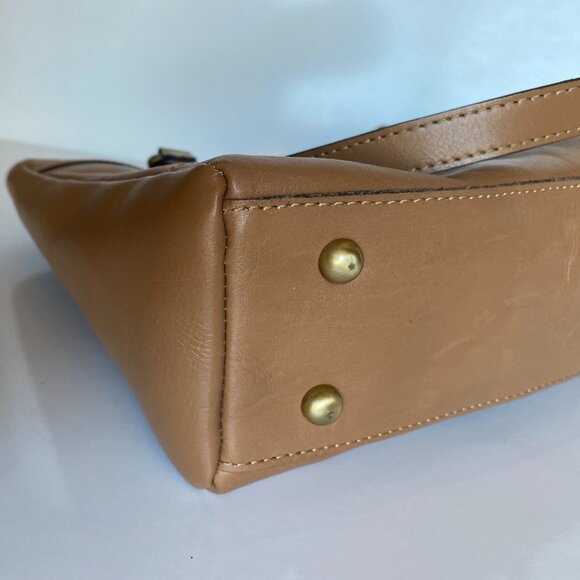 Patricia Nash Poppy Tote Leather w Seashells by the Seashore Scarf Tan Naturale - Picture 10 of 16